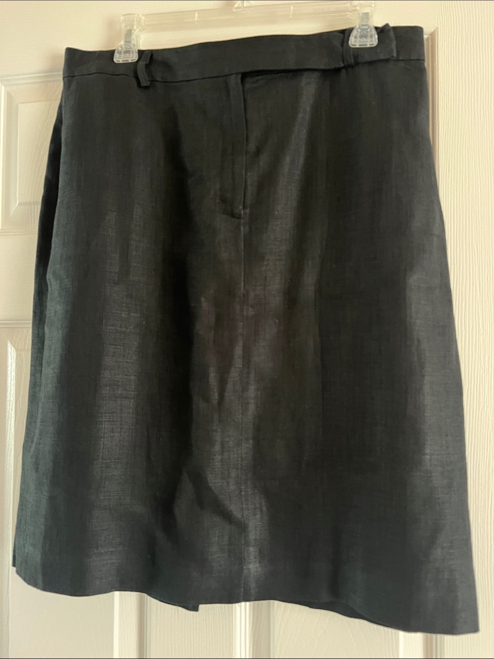 Brooks Brothers Irish Linen Classic Black Women's A-Line Skirt Size 14